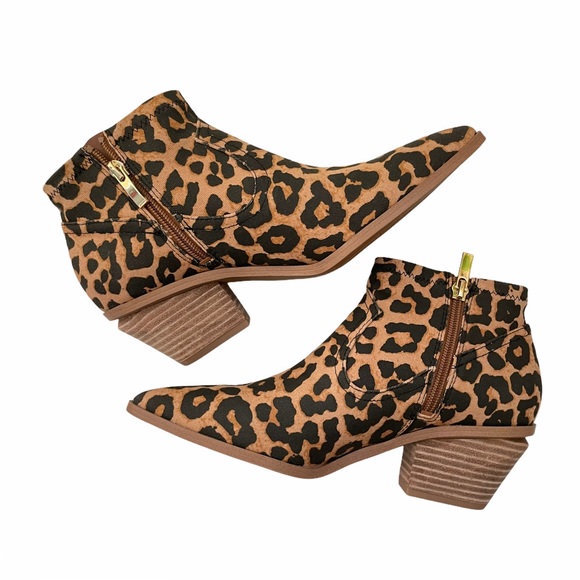NWOT Franco Sarto | Women’s Leopard Ankle Boots - Picture 2 of 8
